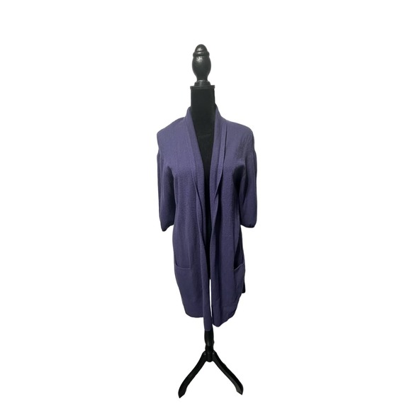 Vince 100% Cashmere Purple Sweater Duster Size M - Picture 1 of 7